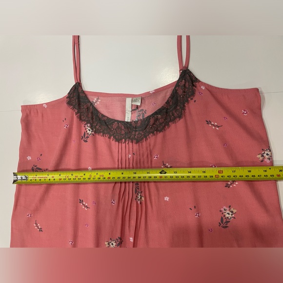 NWT Lauren Conrad Tank Top Camisole size L Floral Pink Lace - Picture 3 of 8